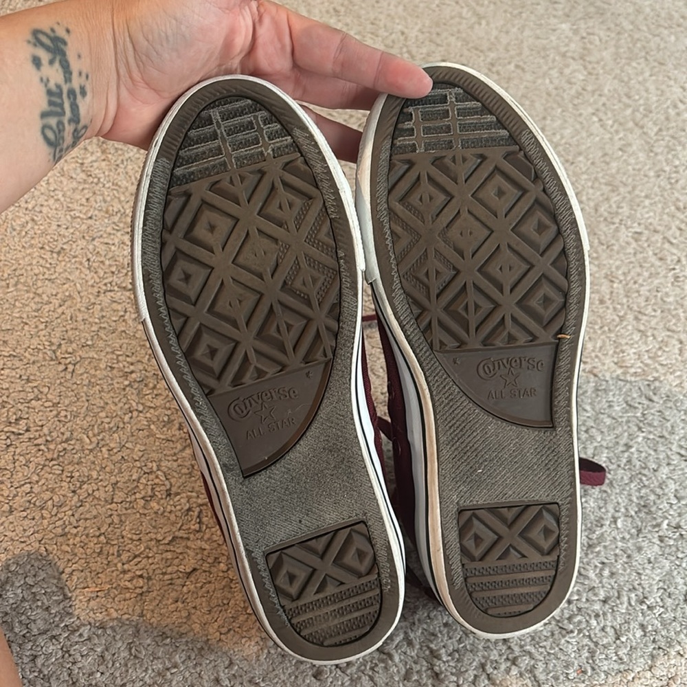 Converse Burgundy Canvas Shoes - Picture 5 of 5
